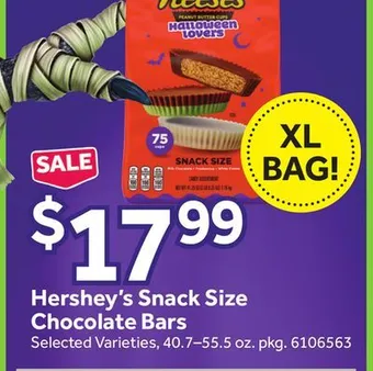 Stop&Shop Hershey's snack size chocolate bars offer