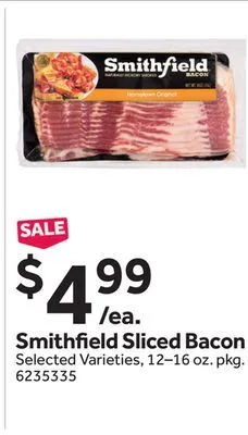 Stop&Shop Smithfield sliced bacon offer