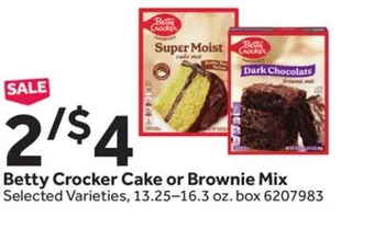 Stop&Shop Betty crocker cake or brownie mix offer