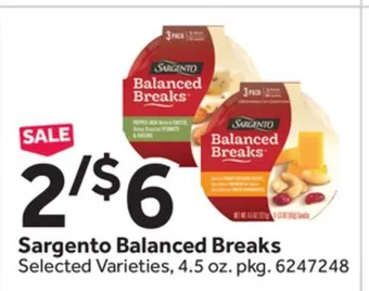 Stop&Shop Sargento balanced breaks offer