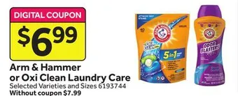 Stop&Shop Arm & hammer or oxi clean laundry care offer
