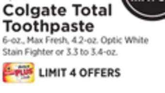 ShopRite Total toothpaste offer
