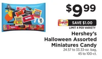 ShopRite Halloween assorted miniatures candy offer