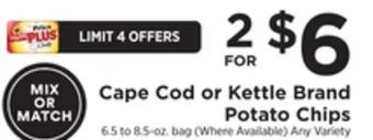 ShopRite Cape cod or kettle brand potato chips offer