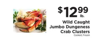 ShopRite Wild caught jumbo dungeness crab clusters offer