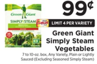 ShopRite Simply steam vegetables offer