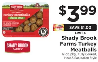 ShopRite Farms turkey meatballs offer