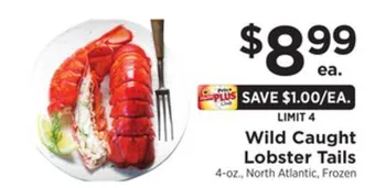 ShopRite Wild caught lobster tails offer