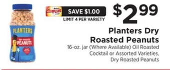 ShopRite Dry roasted peanuts offer