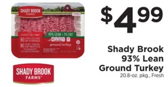 ShopRite 93% lean ground turkey offer