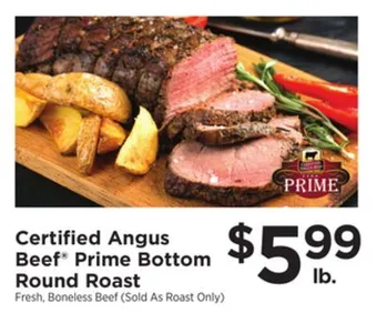 ShopRite Prime bottom round roast offer