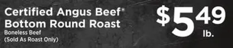ShopRite Bottom round roast offer