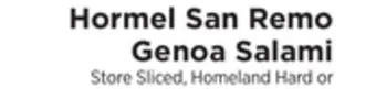 ShopRite Genoa salami offer