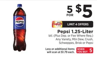 ShopRite 1.25-liter offer