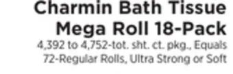 ShopRite Bath tissue mega roll 18-pack offer