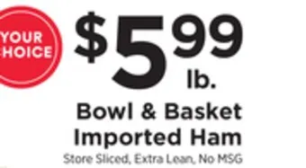 ShopRite Imported ham offer