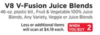 ShopRite V-fusion juice blends offer