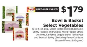ShopRite Select vegetables offer