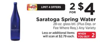 ShopRite Spring water offer