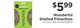 ShopRite Shelled pistachios offer