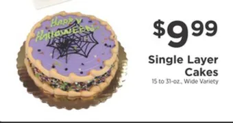 ShopRite Single layer cakes offer