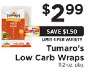 ShopRite Low carb wraps offer
