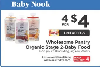 ShopRite Organic stage 2-baby food offer