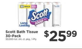 ShopRite Bath tissue 30-pack offer