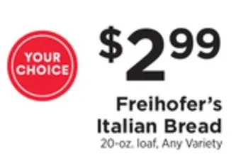 ShopRite Italian bread offer
