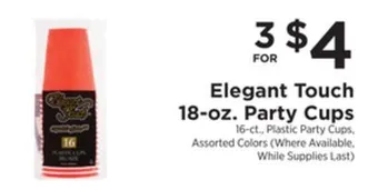 ShopRite 18-oz. party cups offer
