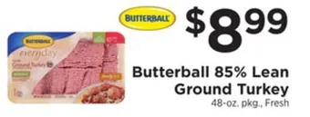 ShopRite 85% lean ground turkey offer
