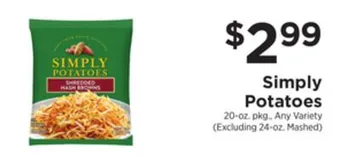 ShopRite Simply potatoes offer