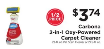 ShopRite 2-in-1 oxy-powered carpet cleaner offer