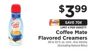 ShopRite Flavored creamers offer