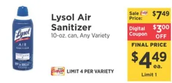 ShopRite Air sanitizer offer