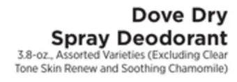 ShopRite Dry spray deodorant offer