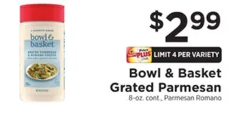 ShopRite Grated parmesan offer