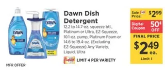 ShopRite Dish detergent offer