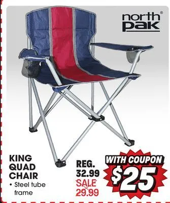 Big 5 North pak king quad chair offer