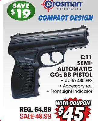 Big 5 Crosman c11 semi-automatic bb co2 pistol offer