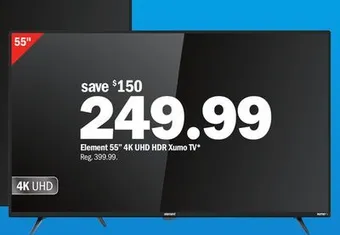 Meijer Element 55 4k uhd hdr xumo tv offer
