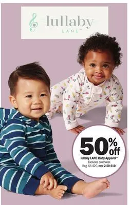 Meijer Lullaby lane baby apparel offer