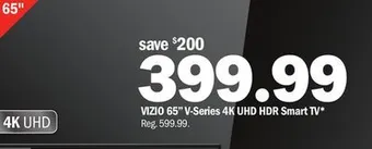 Meijer Vizio 65 v-series 4k uhd hdr smart tv offer