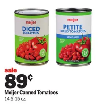 Meijer Meijer canned tomatoes offer
