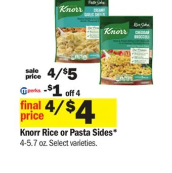Meijer Knorr rice or pasta sides offer