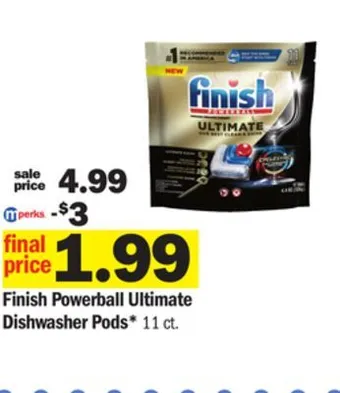 Meijer Finish powerball ultimate dishwasher pods offer