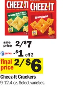 Meijer Cheez-it crackers offer