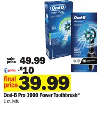 Meijer Oral-b pro 1000 power toothbrush offer