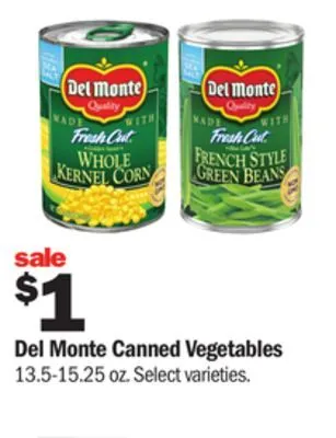 Meijer Del monte canned vegetables offer