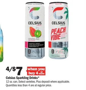 Meijer Celsius sparkling drinks offer